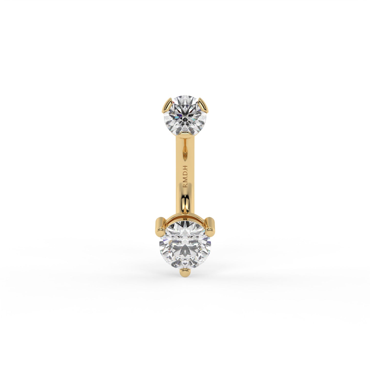 Piercing de nombril oxyde de zirconium, Or 9K