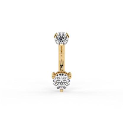 Piercing de nombril oxyde de zirconium, Or 9K