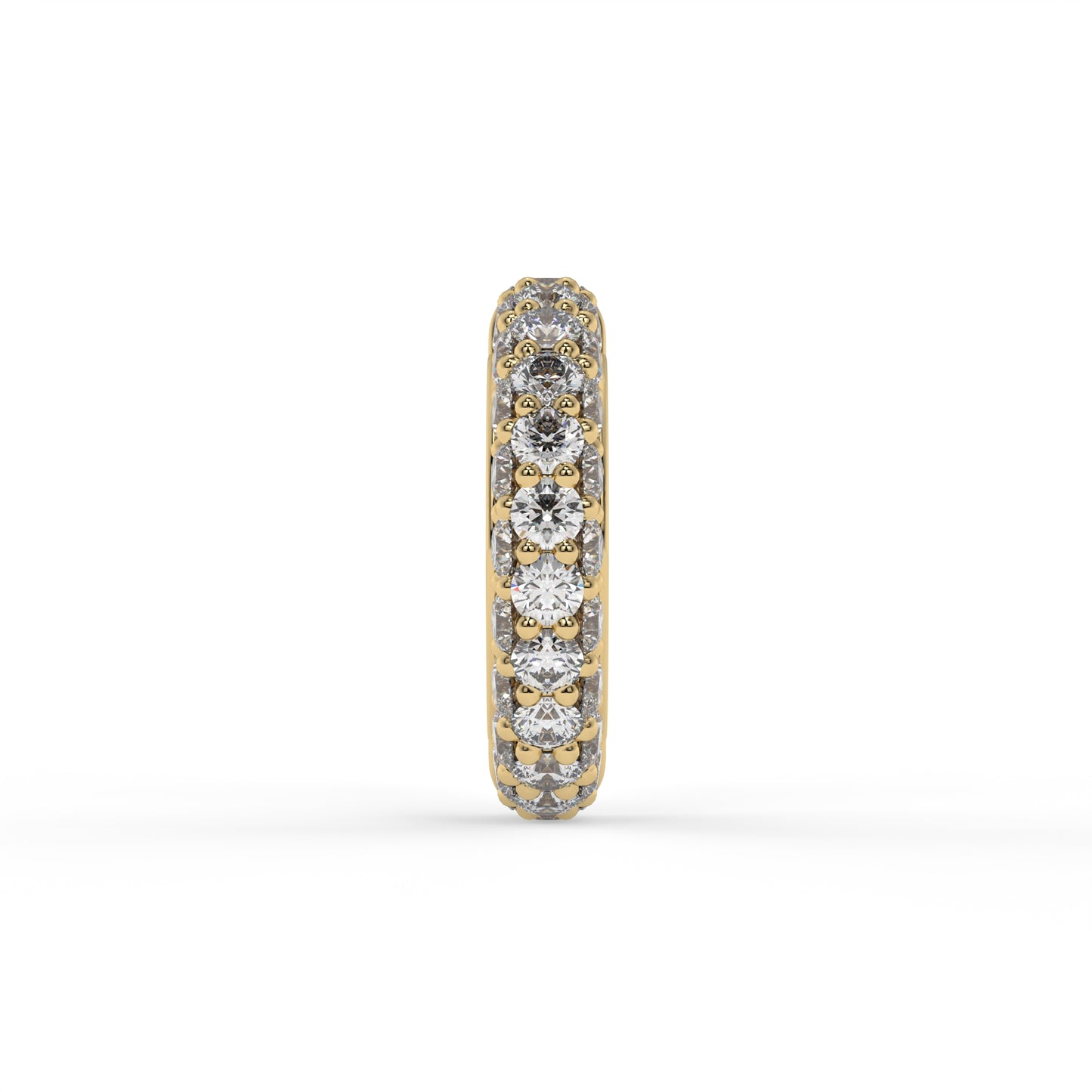 Anneau cliquers zirconium ,Or jaune 9K