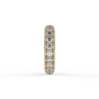 Anneau cliquers zirconium ,Or jaune 9K