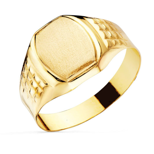 Chevalière diamanté sculpté  , Or 18k