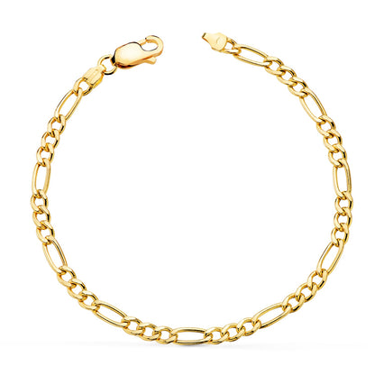 Bracelet maille figaro , Or 18k