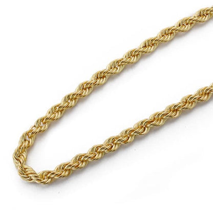 Chaine corde torsadée , Or 18k
