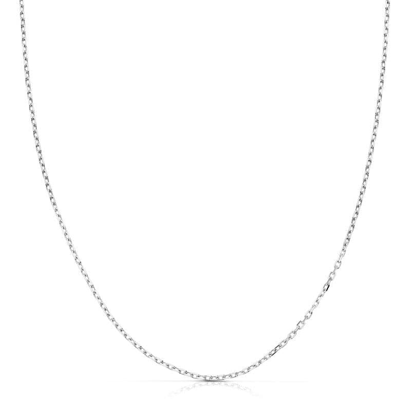 Chaine maille forçat , Or blanc 18k
