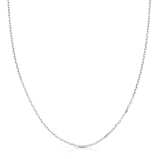 Chaine maille forçat , Or blanc 18k