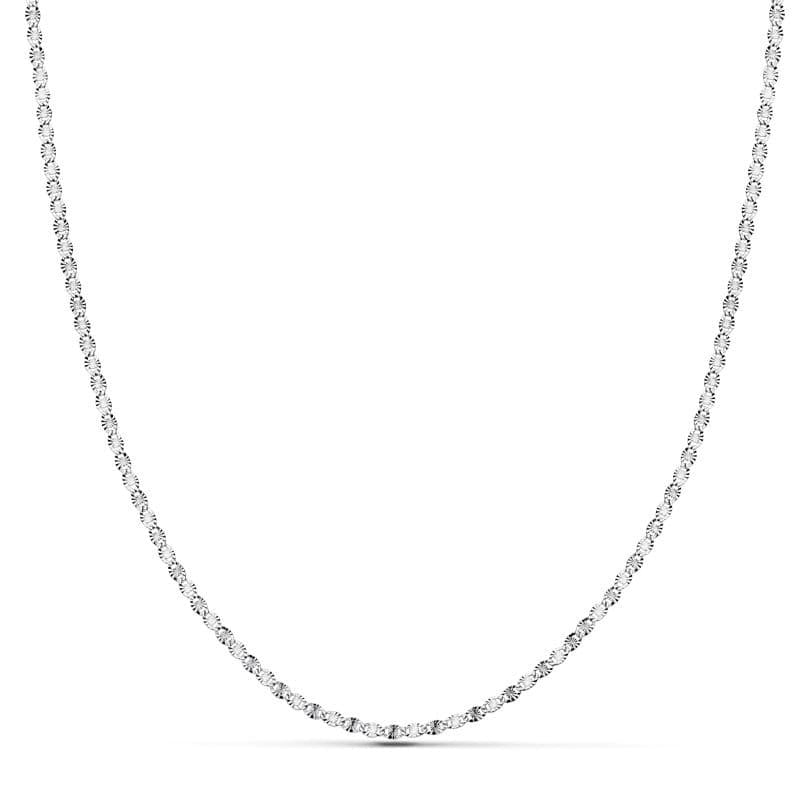 Chaine maille diamanté , Or blanc 18k