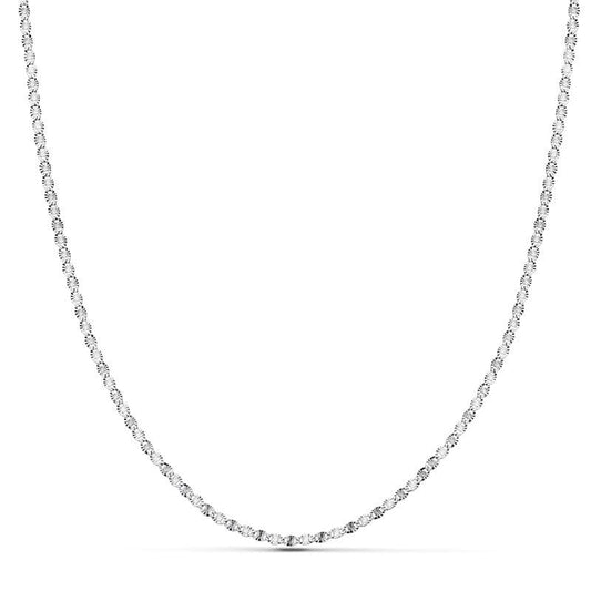 Chaine maille diamanté , Or blanc 18k