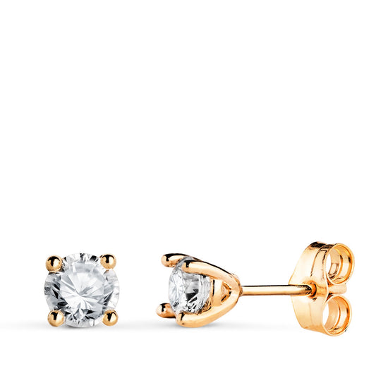 boucles d'oreille diamant g-vs2 ,Or jaune 18K