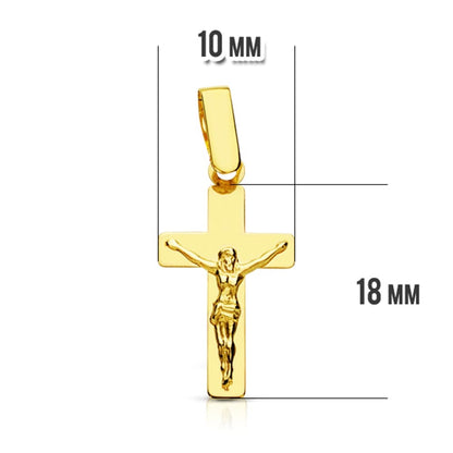 Pendentif croix  avec christ ,Or 18K