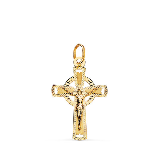 Pendentif croix avec christ ,Or 18K