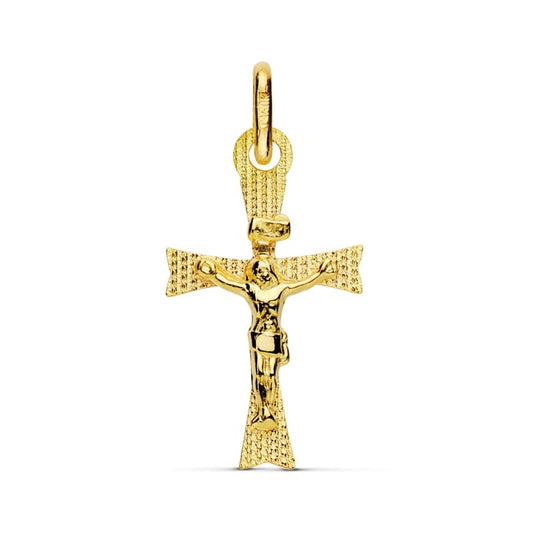 Pendentif croix avec christ ,Or 18K