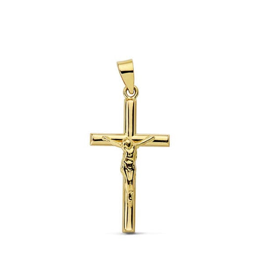 Pendentif croix avec christ , Or 18K