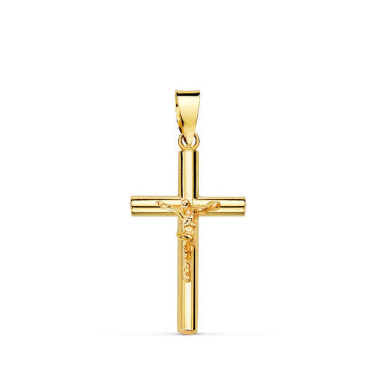 Pendentif croix avec christ , Or 18K