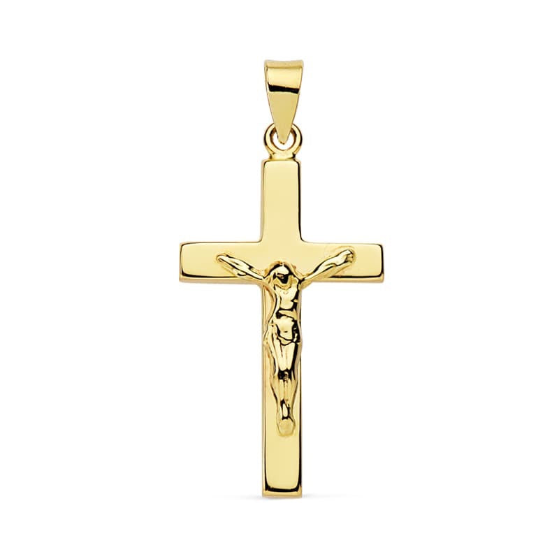 Pendentif croix avec christ ,Or 18K