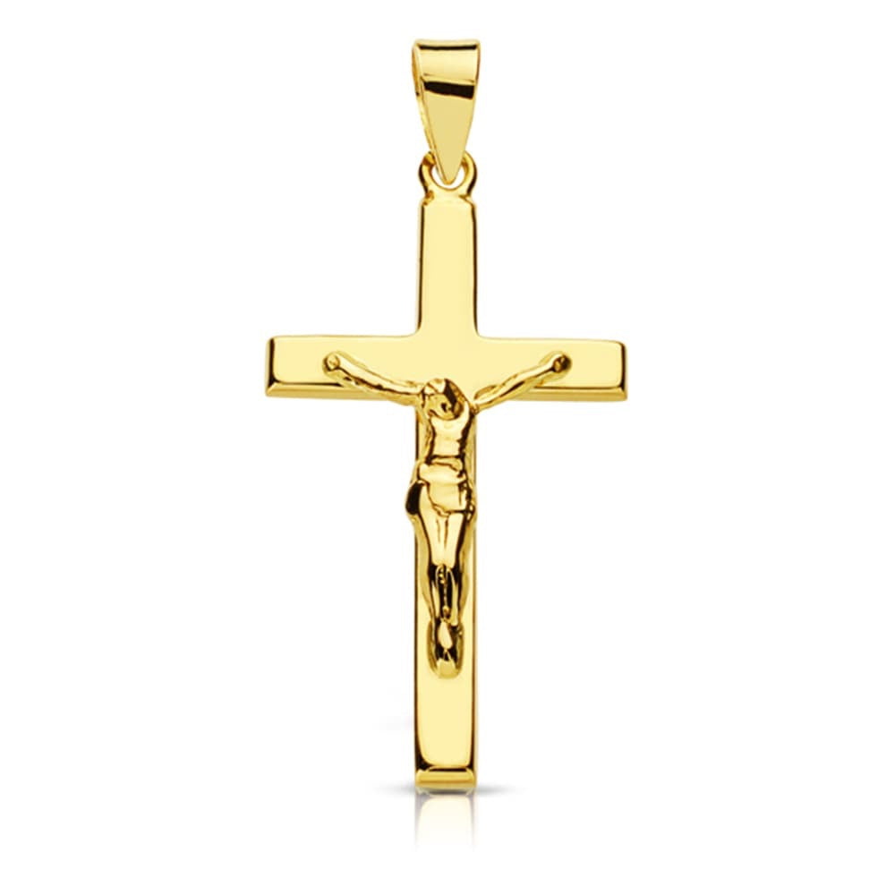 Pendentif croix avec christ ,Or 18K