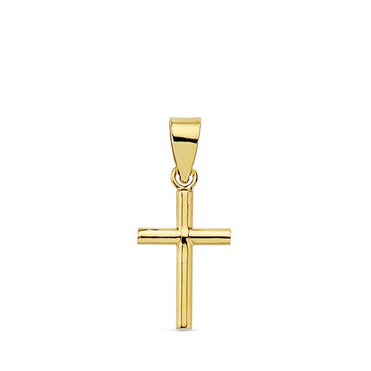 Pendentif croix lisse, Or 18k