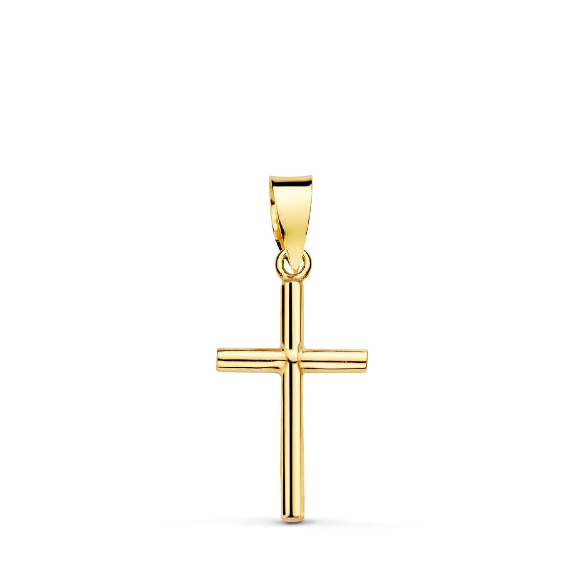 Pendentif croix lisse, Or 18k