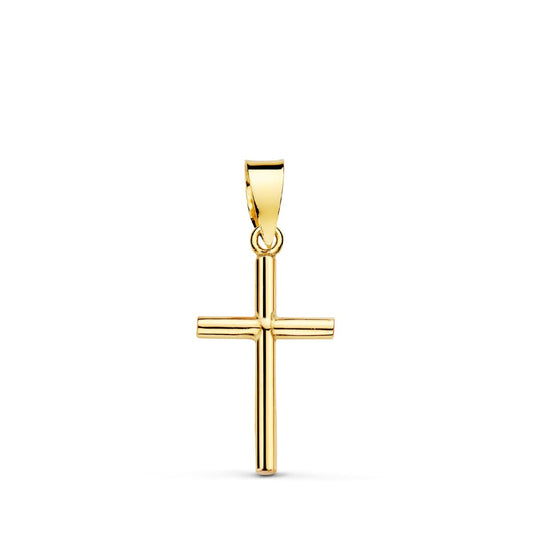 Pendentif croix lisse, Or 18k