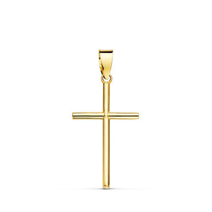 Pendentif croix lisse, Or 18k
