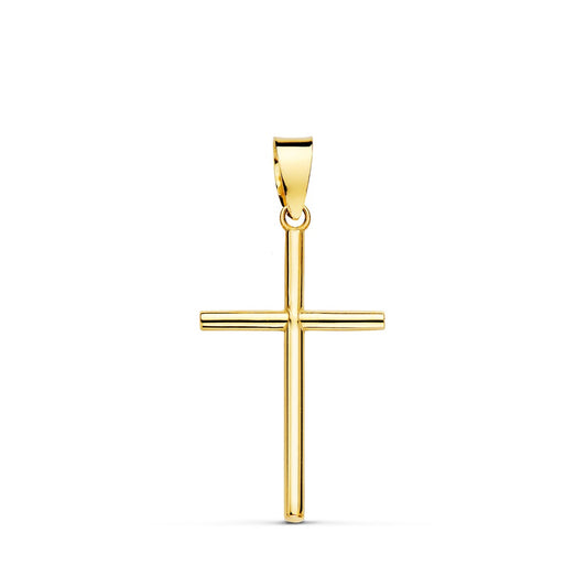 Pendentif croix lisse, Or 18k