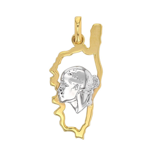 Pendentif corse ,Or bicolore 9K