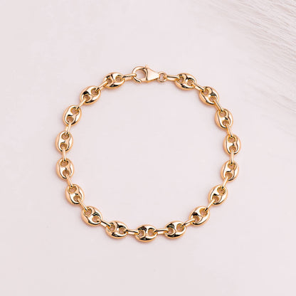 Bracelet grain de café , Or 18k
