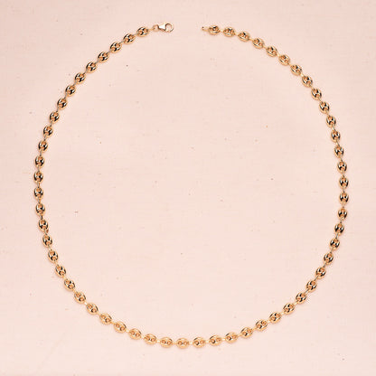 Chaîne maille Grain de café , Or 18k