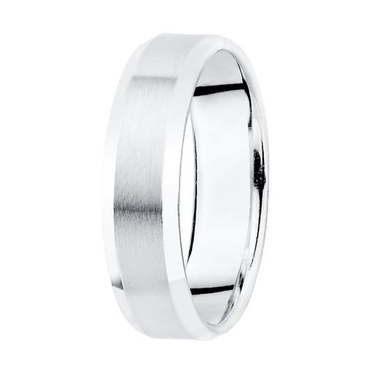 Alliance polie & brilliant , Or blanc 18K - PARADOXE
