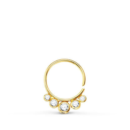Anneau 5 zirconium , OR 18K. - PARADOXE