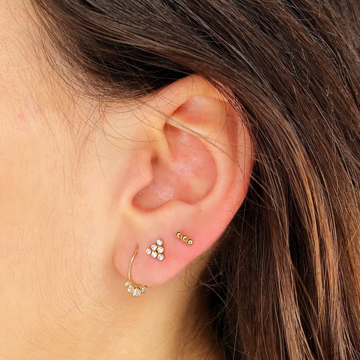 Anneau 5 zirconium , OR 18K. - PARADOXE