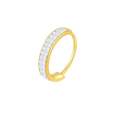 Anneau cliquer zircon baguette , OR 18K - PARADOXE
