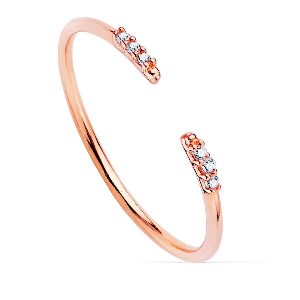 BAGUE OR ROSE & 6 DIAMANTS 0.030 CT. G - VS2 , OR 18K - PARADOXE