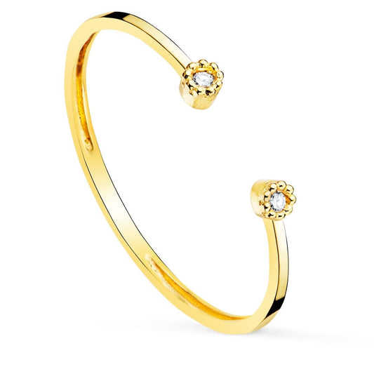 Bague ouverte diamant ,Or 18K - PARADOXE