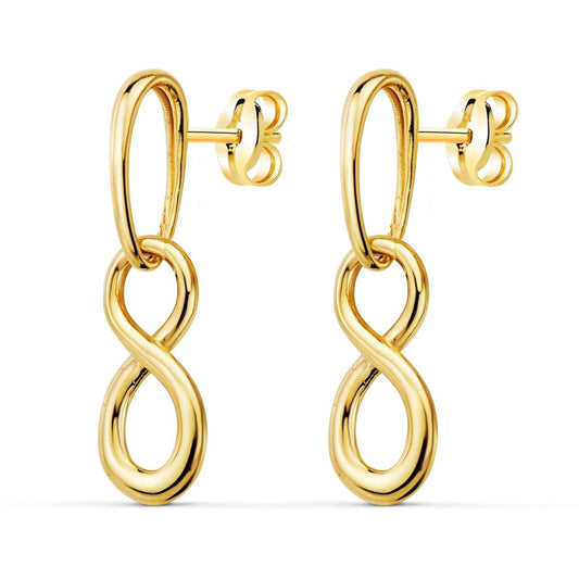 Boucles d'oreille infini pendante , Or 18K - PARADOXE