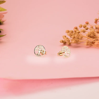 Boucles d'oreilles arbre de vie , Or 18K - PARADOXE