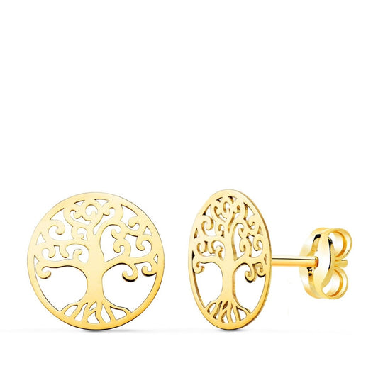 Boucles d'oreilles arbre de vie , Or 18K - PARADOXE