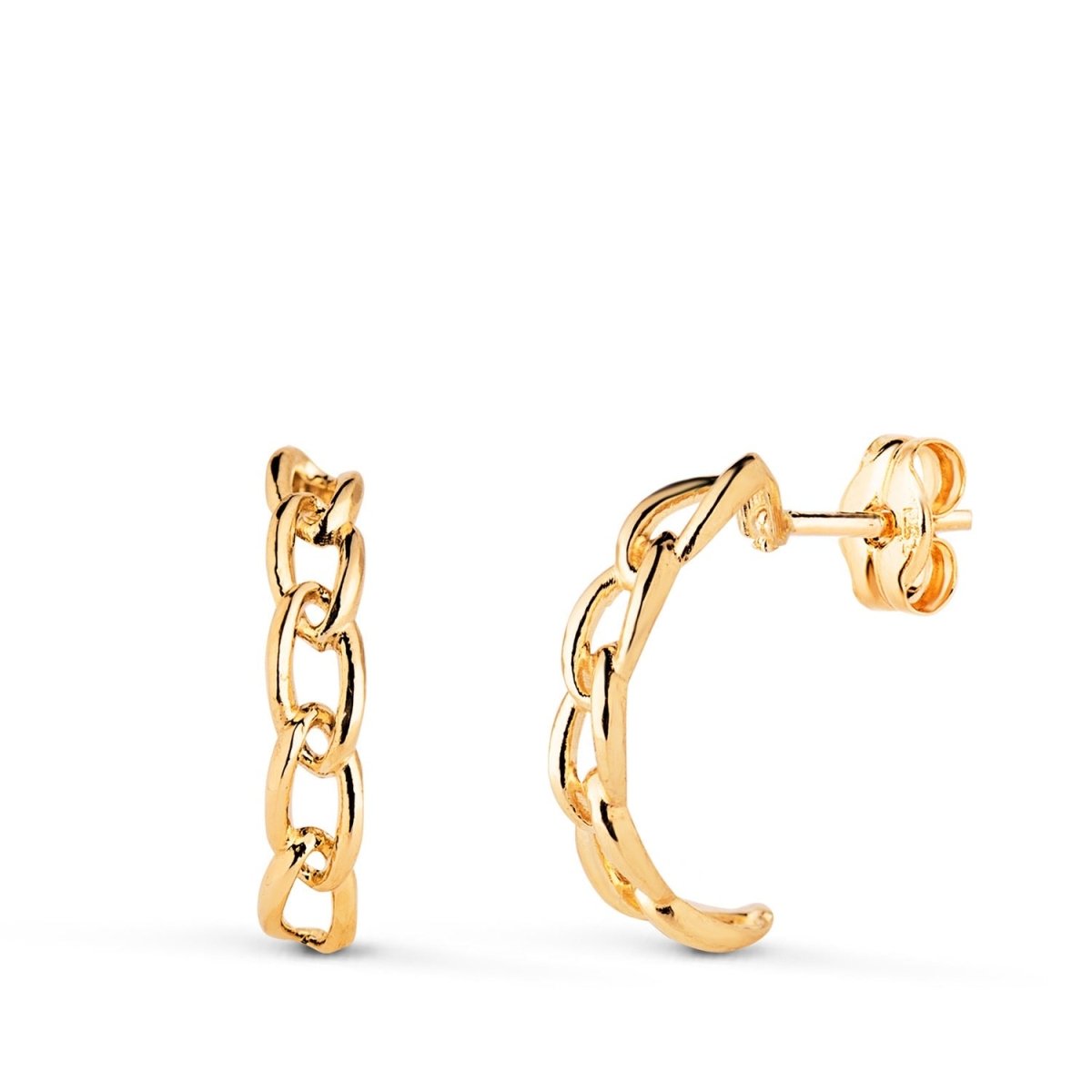 Boucles d'oreilles demi - joncs , Or 18K - PARADOXE
