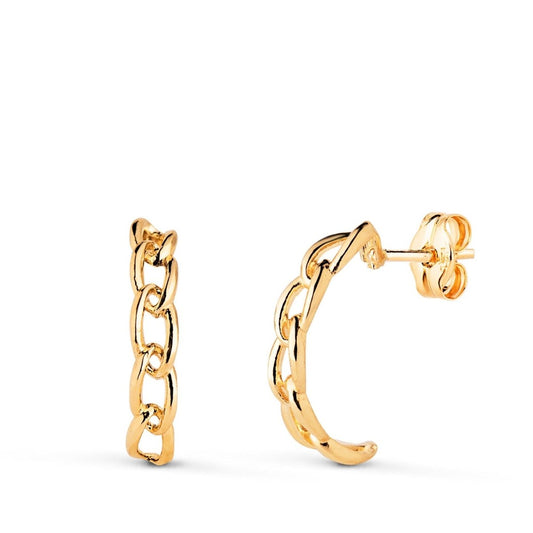 Boucles d'oreilles demi - joncs , Or 18K - PARADOXE