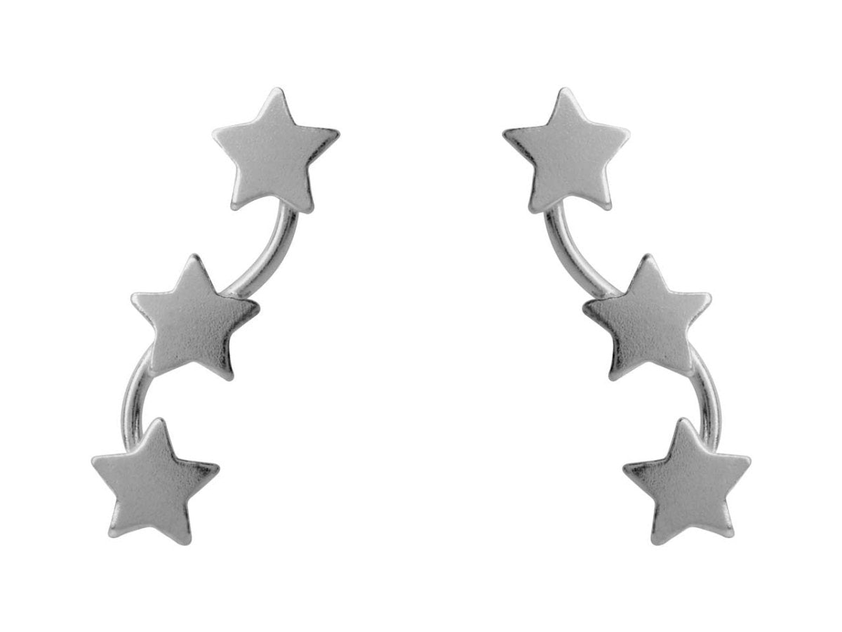 Boucles d'oreilles Etoiles sur fil, Argent 925 - PARADOXE