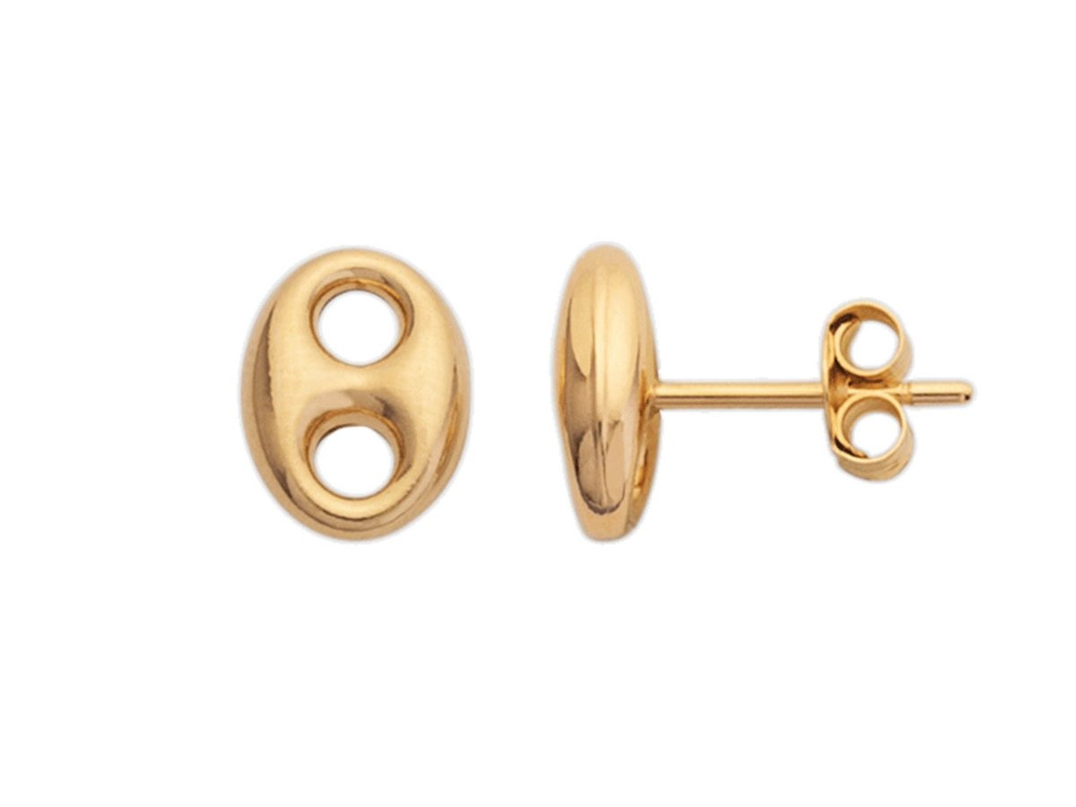 Boucles d'oreilles Grain de café , Or 18K - PARADOXE