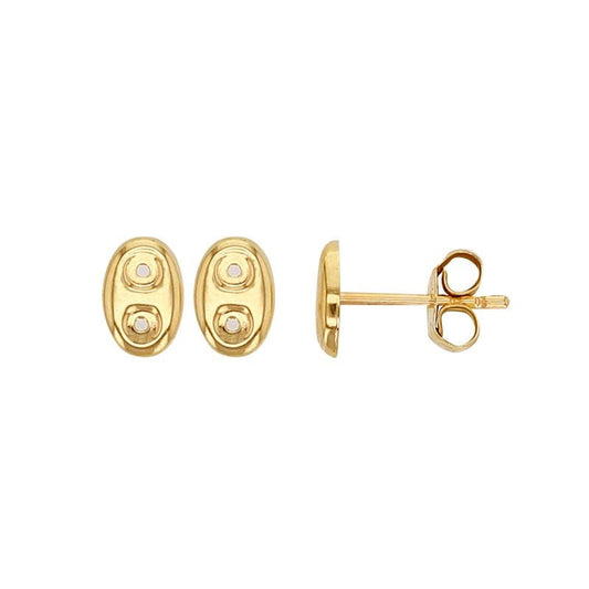 Boucles d'oreilles grain de café , Or 9K - PARADOXE
