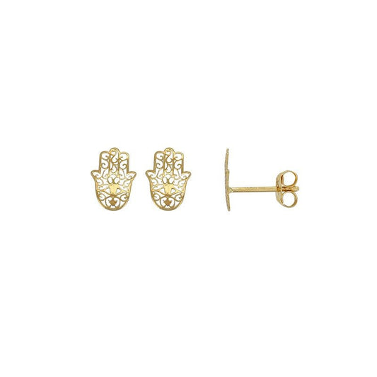 Boucles d'oreilles Main de Fatma , Or 9K - PARADOXE