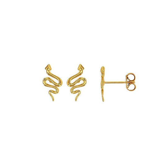 Boucles d'oreilles serpent , Or 9k - PARADOXE