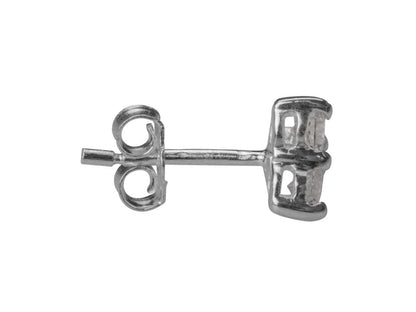 Boucles d'oreilles Triangle 3 Zircones, Argent 925 - PARADOXE