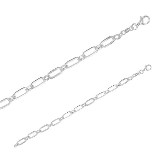 Bracelet à maille fantaisie, Argent 925 Rhodié - PARADOXE