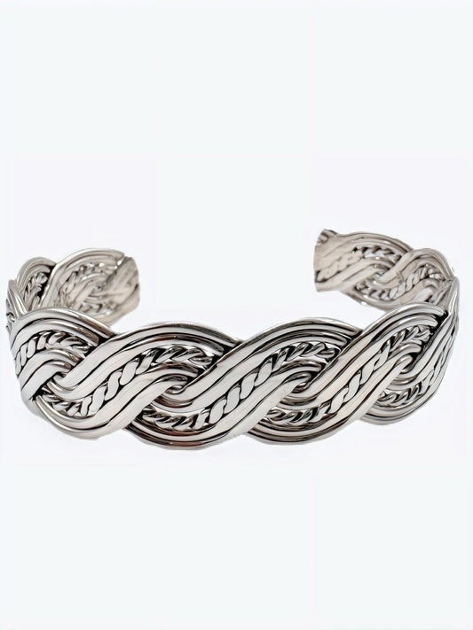 Bracelet corde plate , Argent 925 - PARADOXE