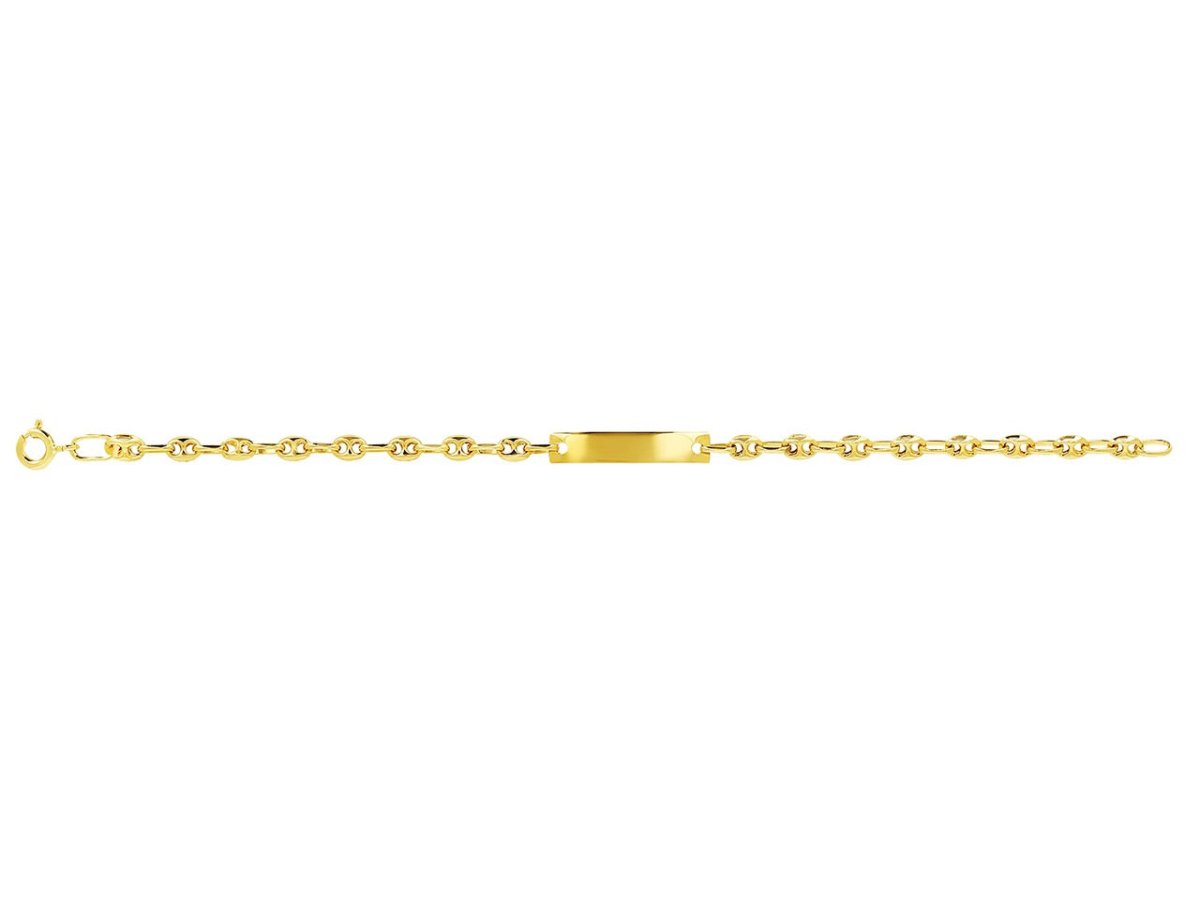 Bracelet Identité bébé Grains de café, Or 18k - PARADOXE