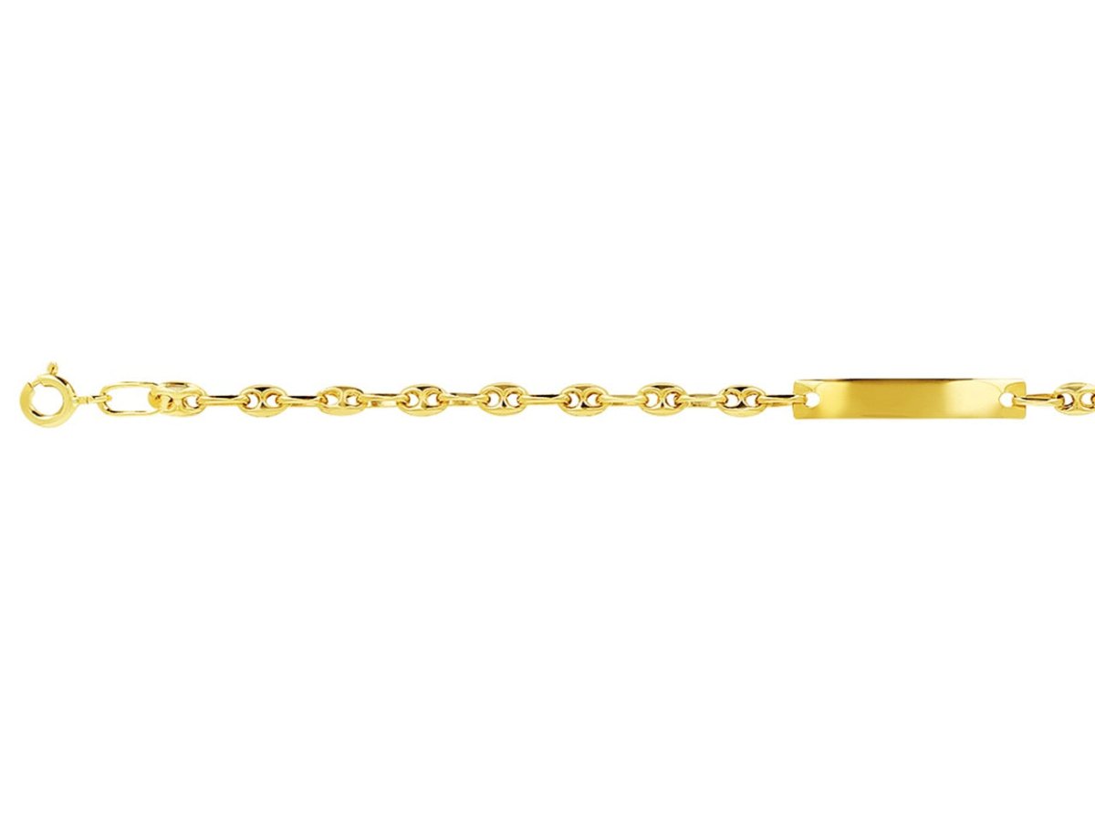 Bracelet Identité bébé Grains de café, Or 18k - PARADOXE