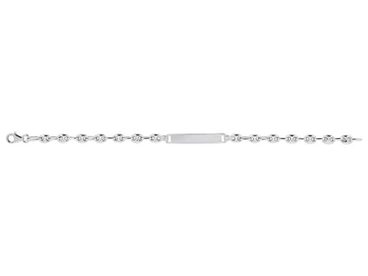 Bracelet Identité bébé Grains de café , Or gris 18K - PARADOXE