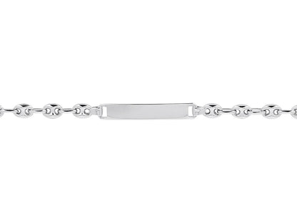 Bracelet Identité bébé Grains de café , Or gris 18K - PARADOXE